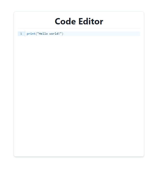 Basic Code Editor