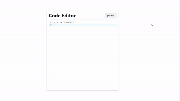 Code Editor with Language Support